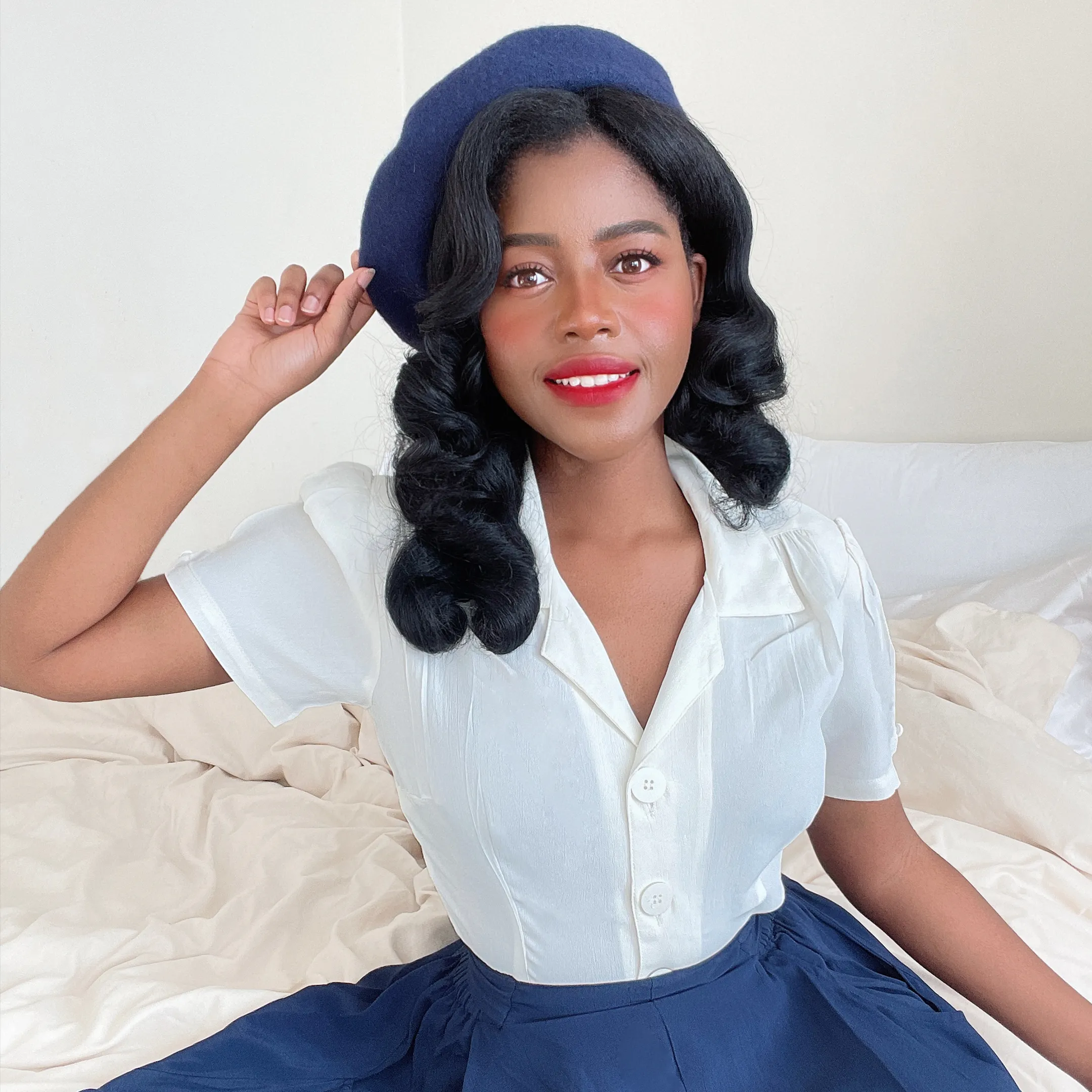 Grace Blouse in Powder Blue
