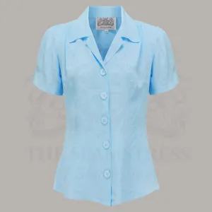 Grace Blouse in Powder Blue
