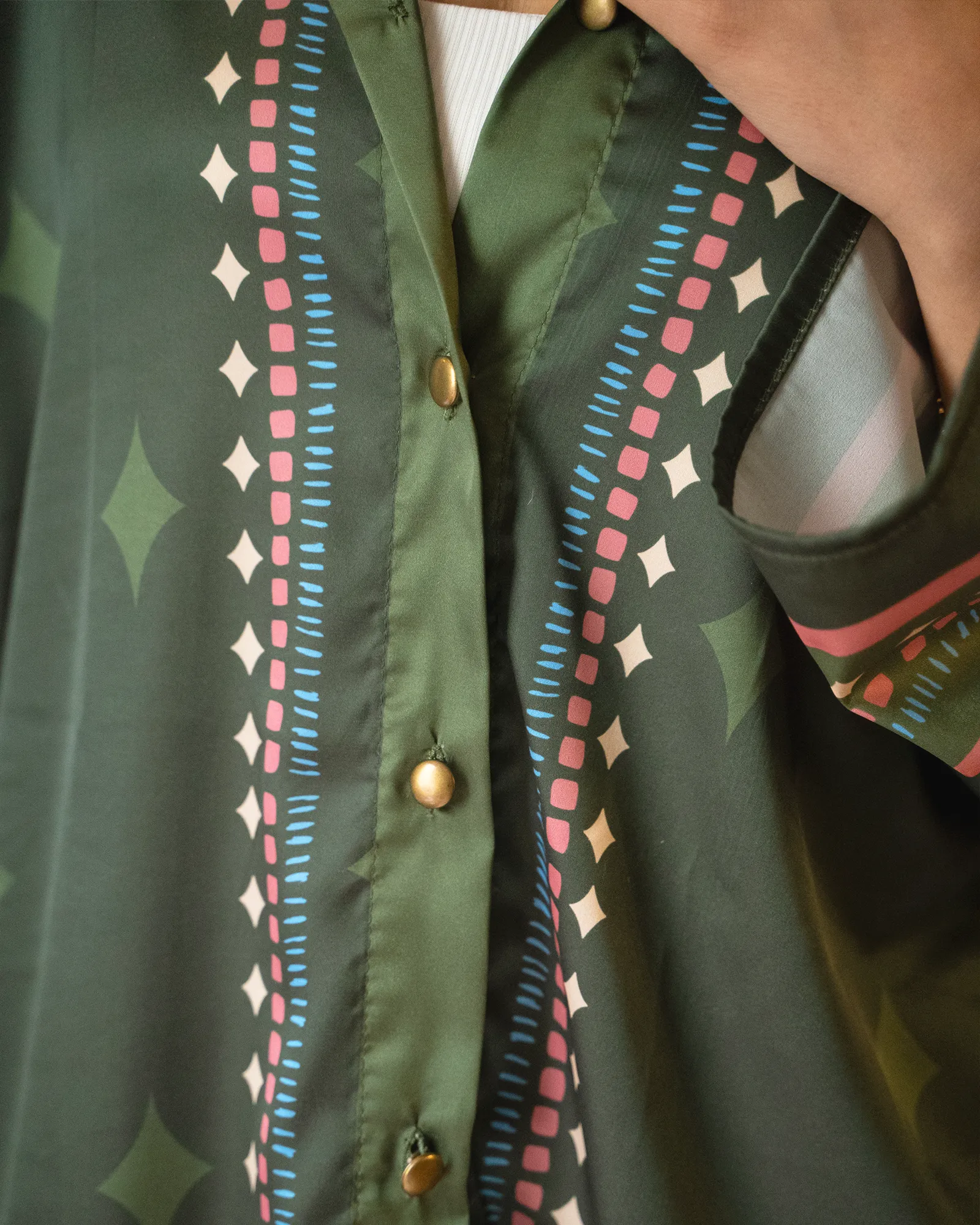 Green Palm Over-sized Shirt