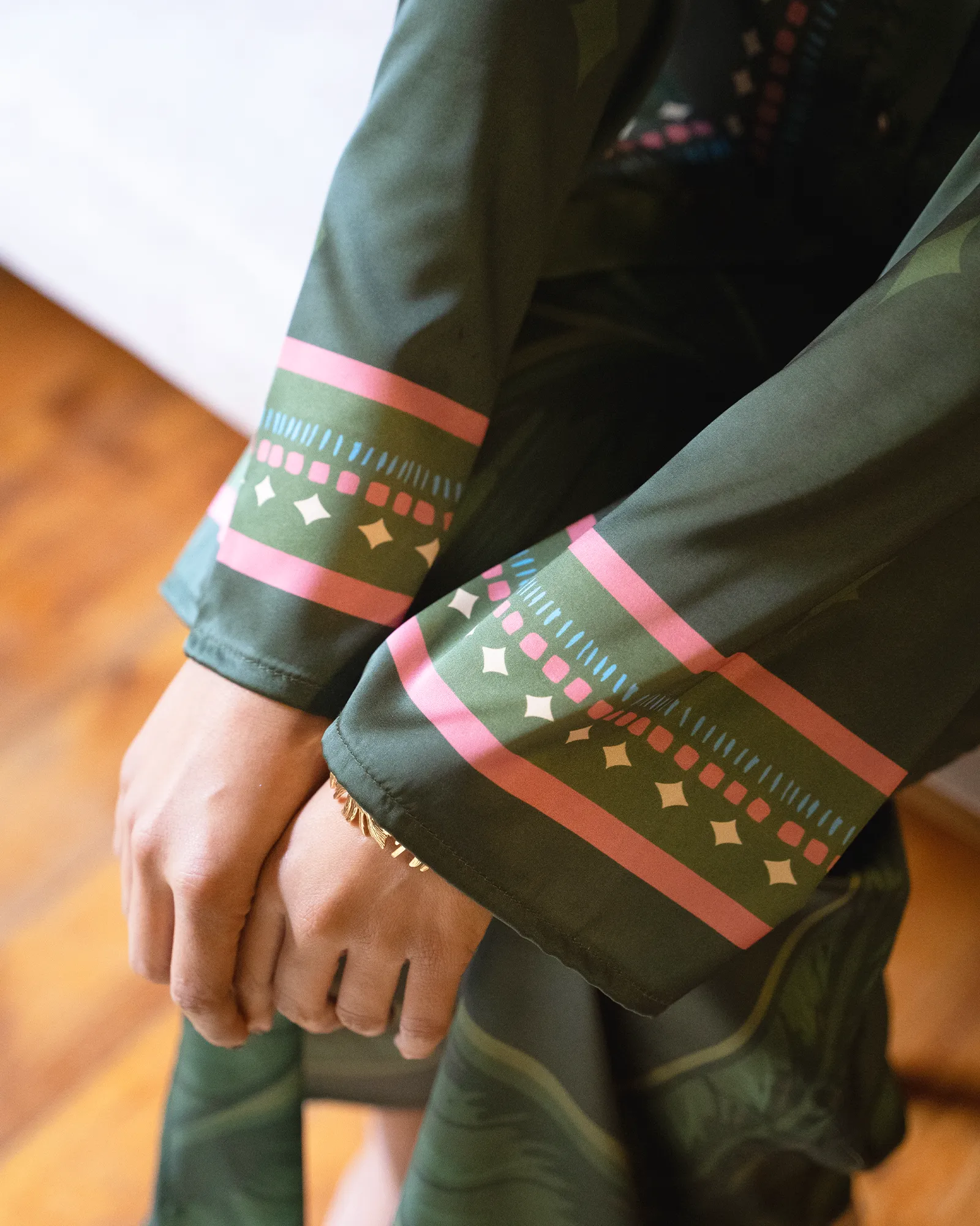Green Palm Over-sized Shirt