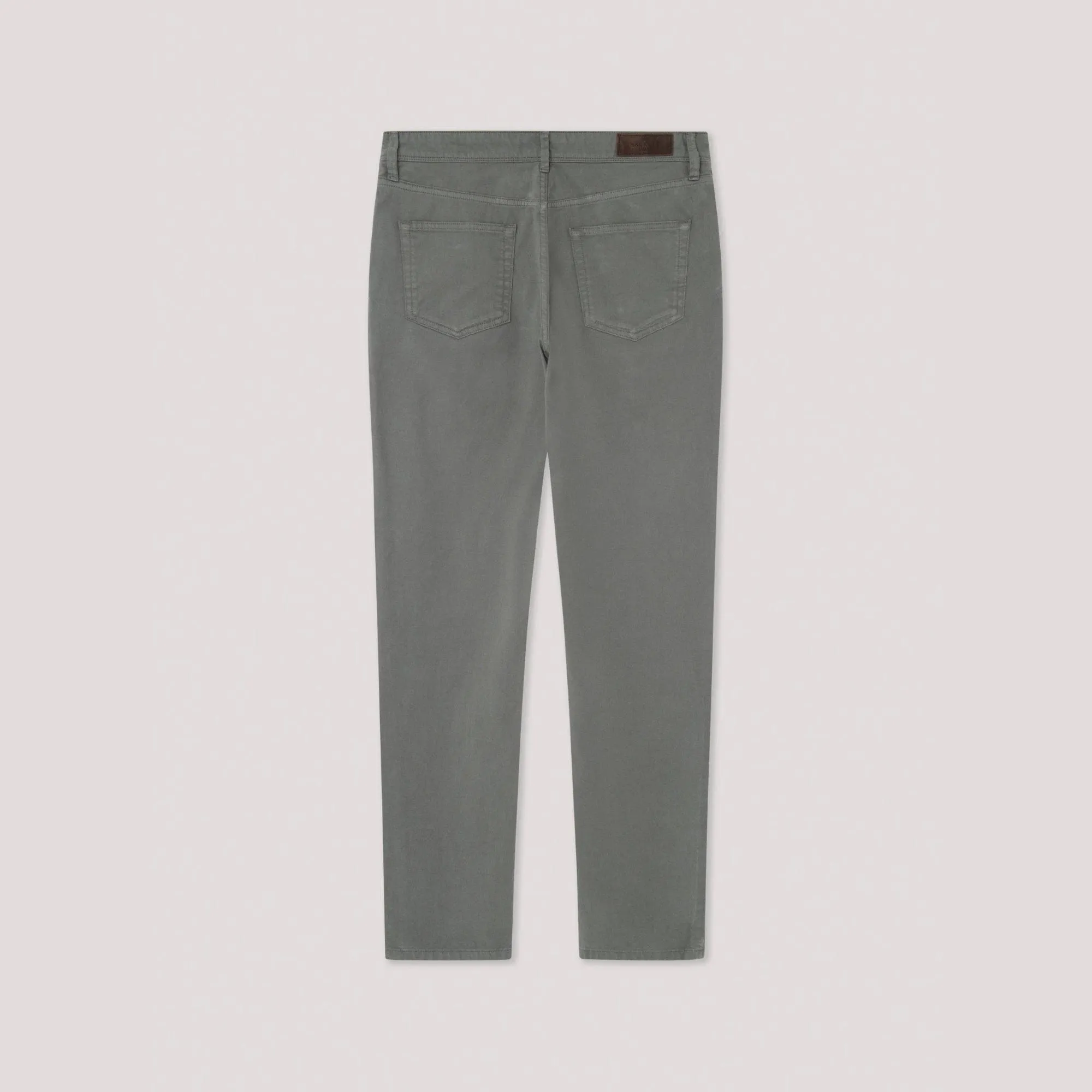 Hackett Regular Fit Trinity Sateen 5 Pocket Trousers In Myrtle Green