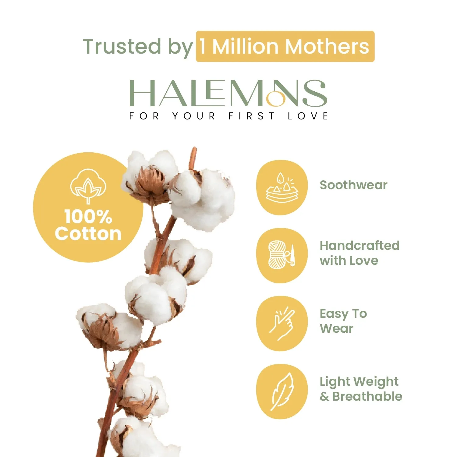 Halemons Baby Girl Pure Cotton Soft Butter Bloomers Pack of 3 Floral - Wine