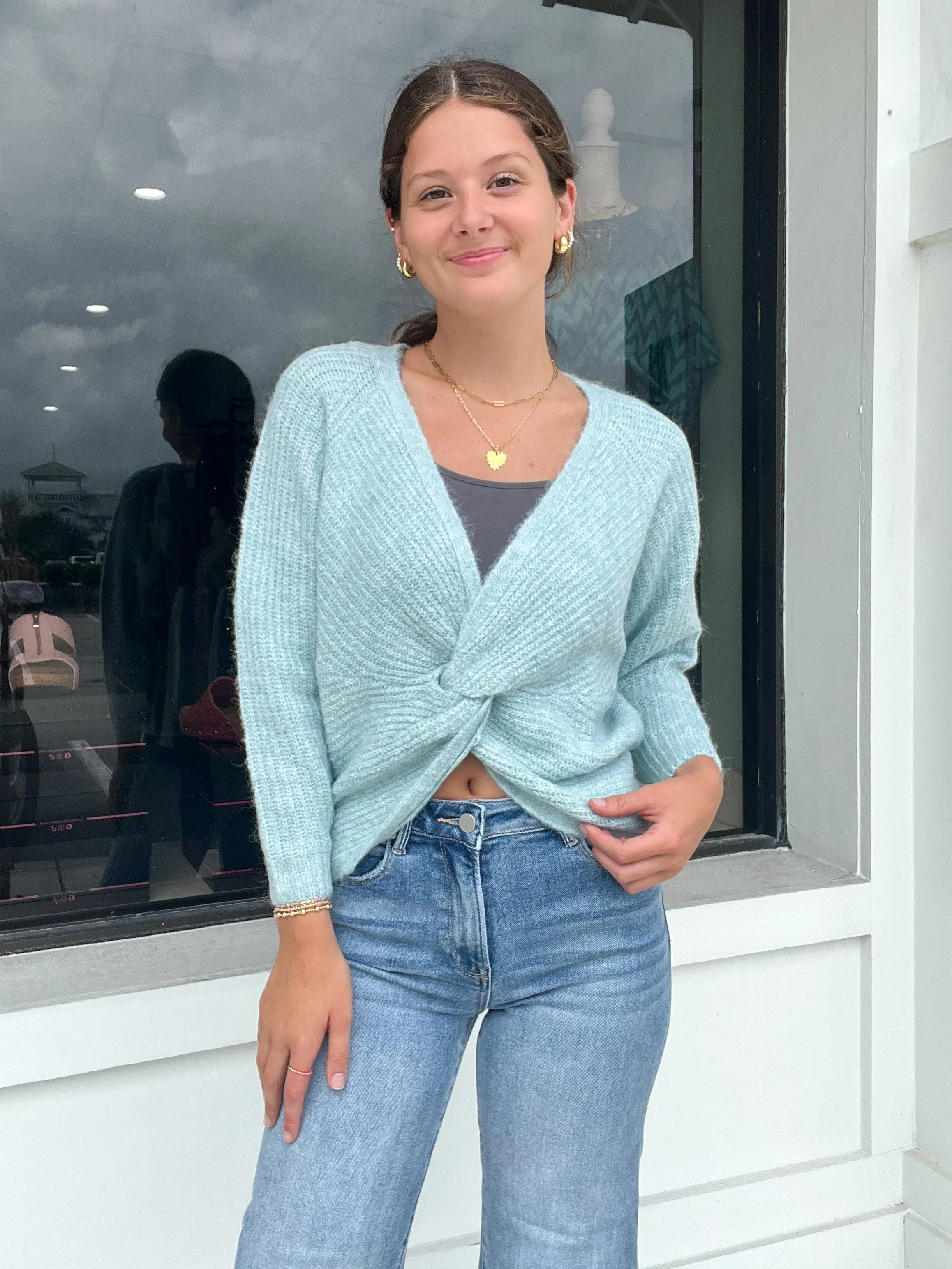 Hatley Cross Over Sweater - Arctic