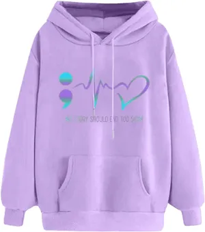 Heart Hoodies for Women Oversized Cute Graphic Pockets Drawstring Hooded Sweatshirts 2024 Fall Fashion Outfits