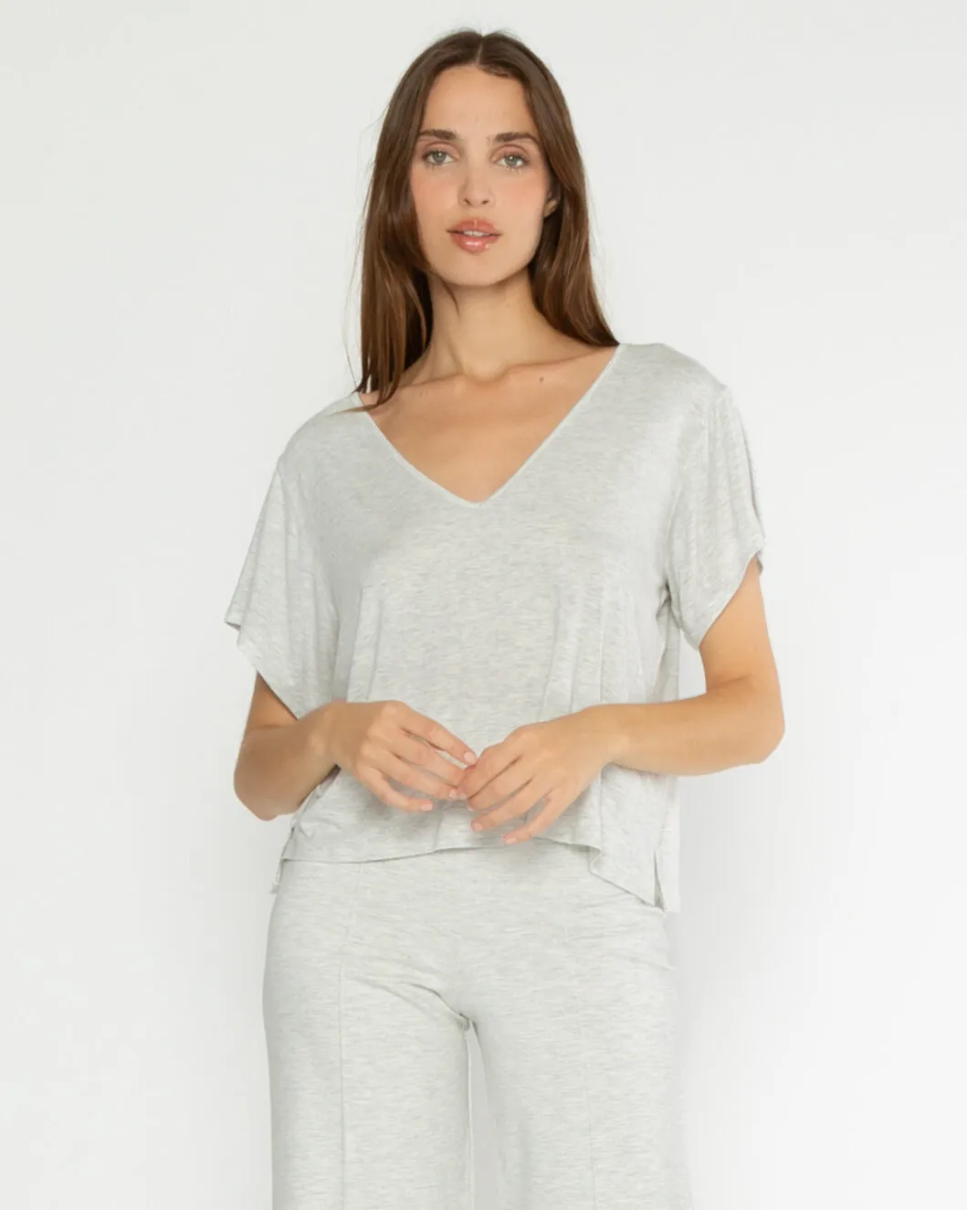 Heather Grey Everyday V Neck