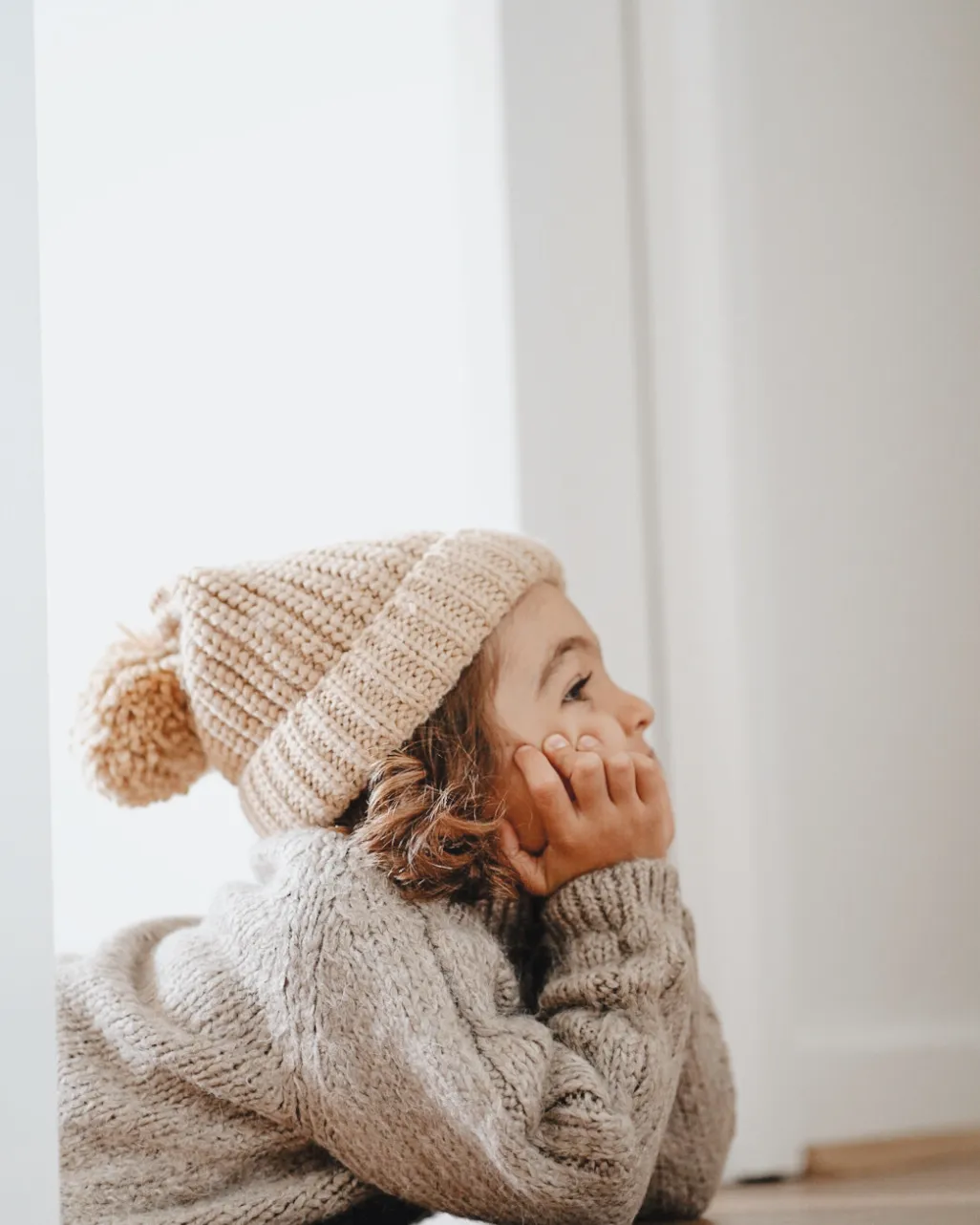 L   L The Label | Kids Knit Beanie - Oatmeal
