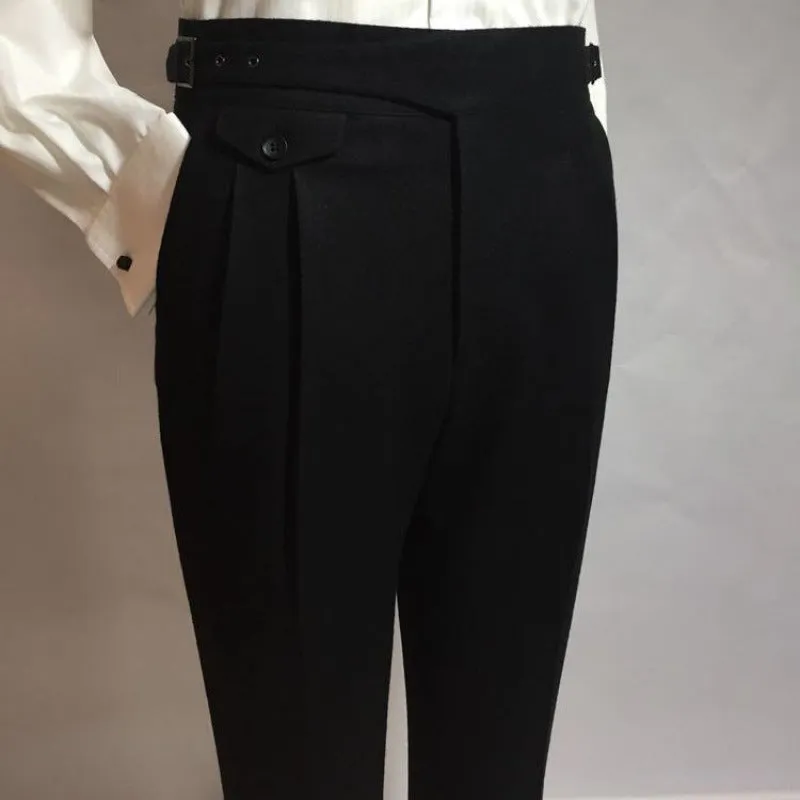 Loose Casual Wool Suit Pants