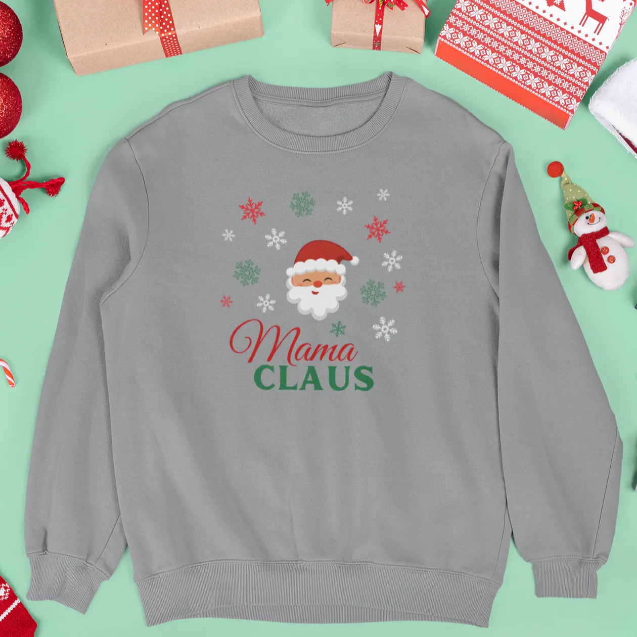 MAMA Claus Christmas Sweatshirt, Womens Christmas Sweatshirt, Christmas Sweatshirts for Women, Christmas Women,Merry Christmas Sweatshirt