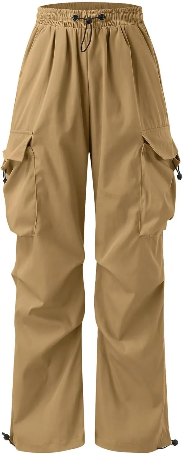 Men's Baggy Cargo Pants Casual Parachute Pants Cotton Loose Fit Hip Hop Pant Multi Pockets