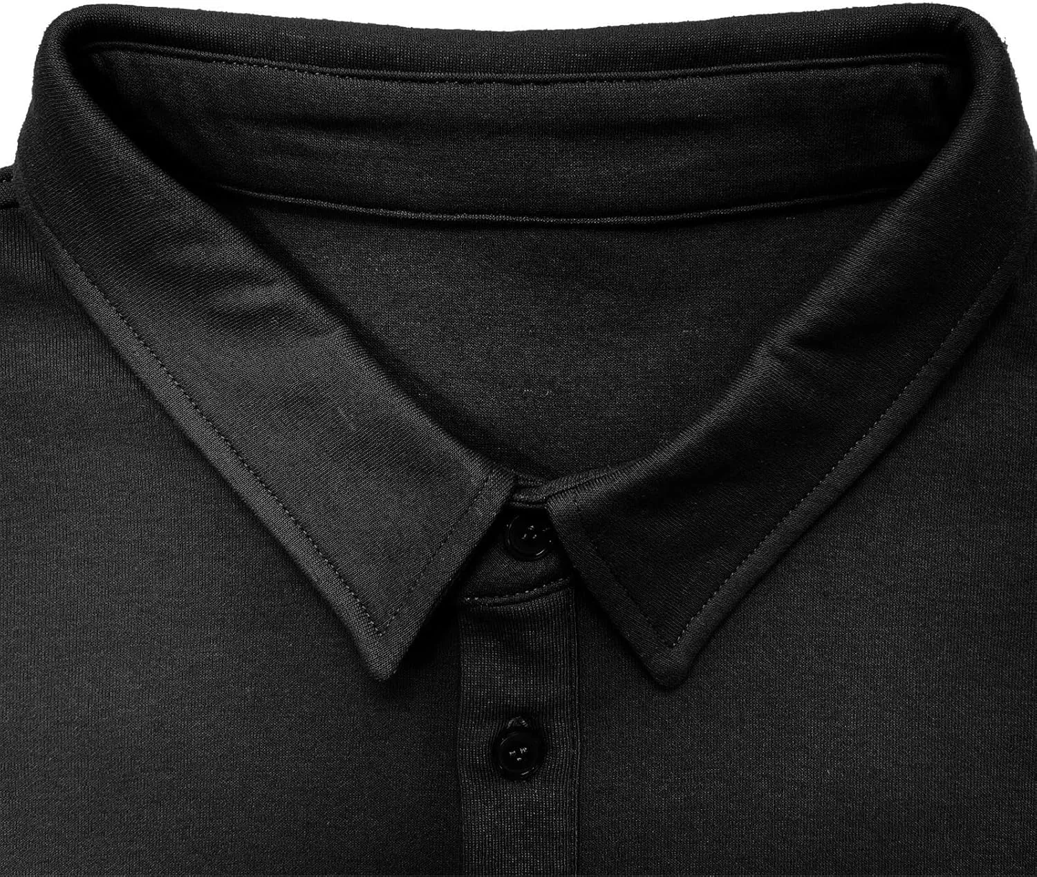 Men's Casual Long Sleeve Polo Shirts Classic Button Down Golf Shirt Loose Fit Pullover Sweatshirts
