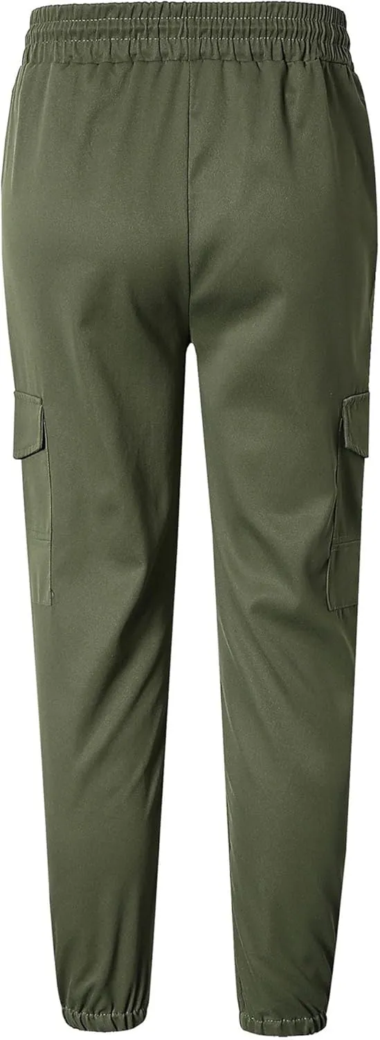 Men's Loose Fit Vintage Outdoor Pants Comfort Drawstring Classic Trousers Retro Jogging Cargo Sweatpants