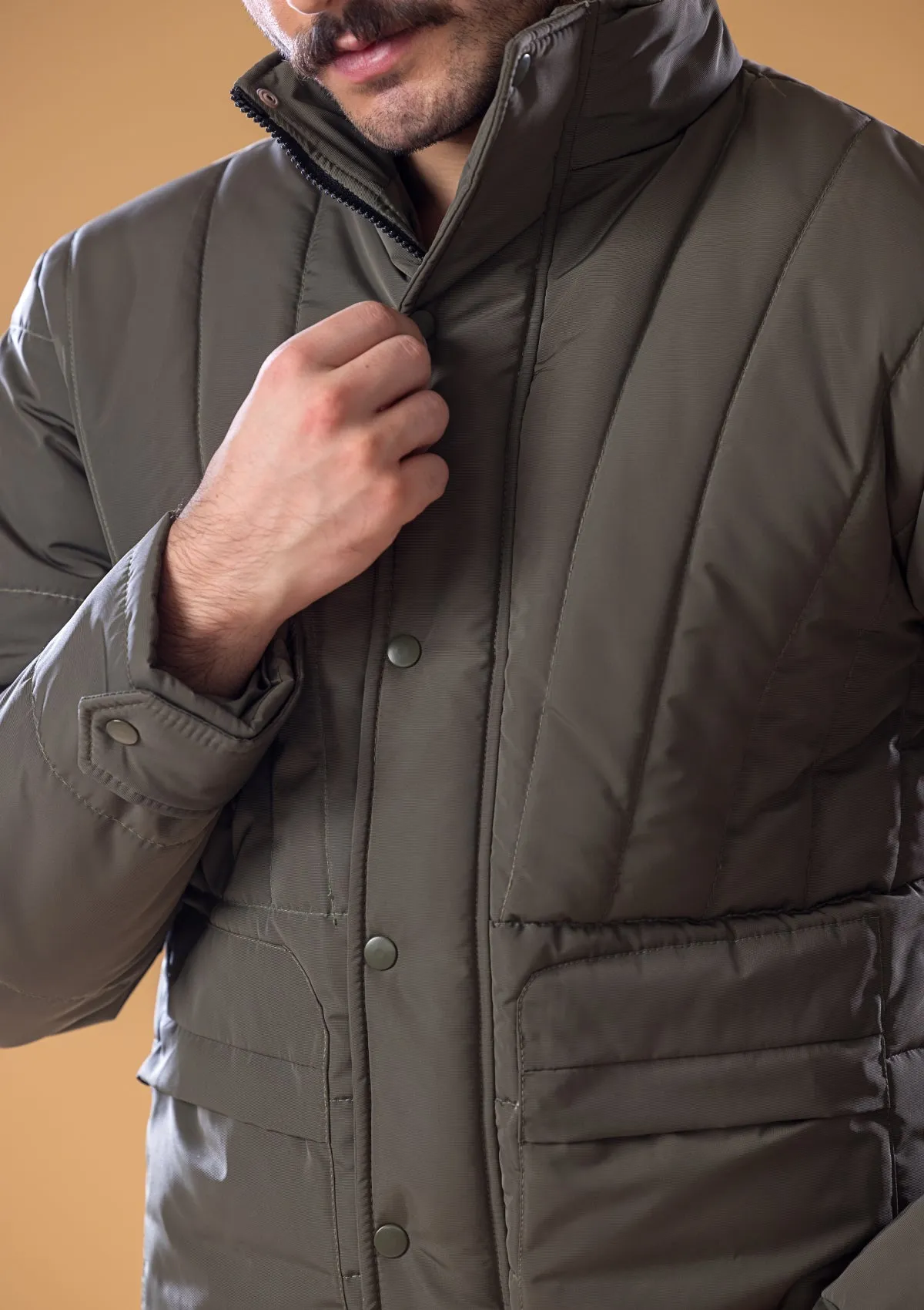 Men's Stylish Jacket Olive (HM-07)