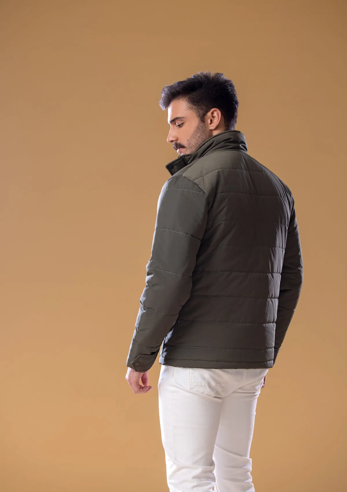 Men's Stylish Jacket Olive (HM-07)