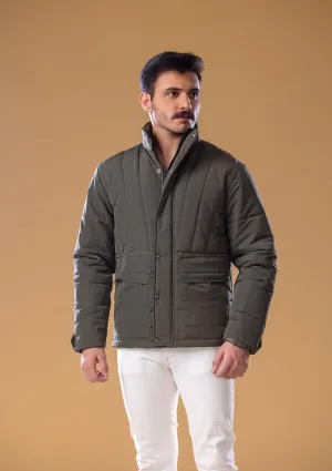 Men's Stylish Jacket Olive (HM-07)