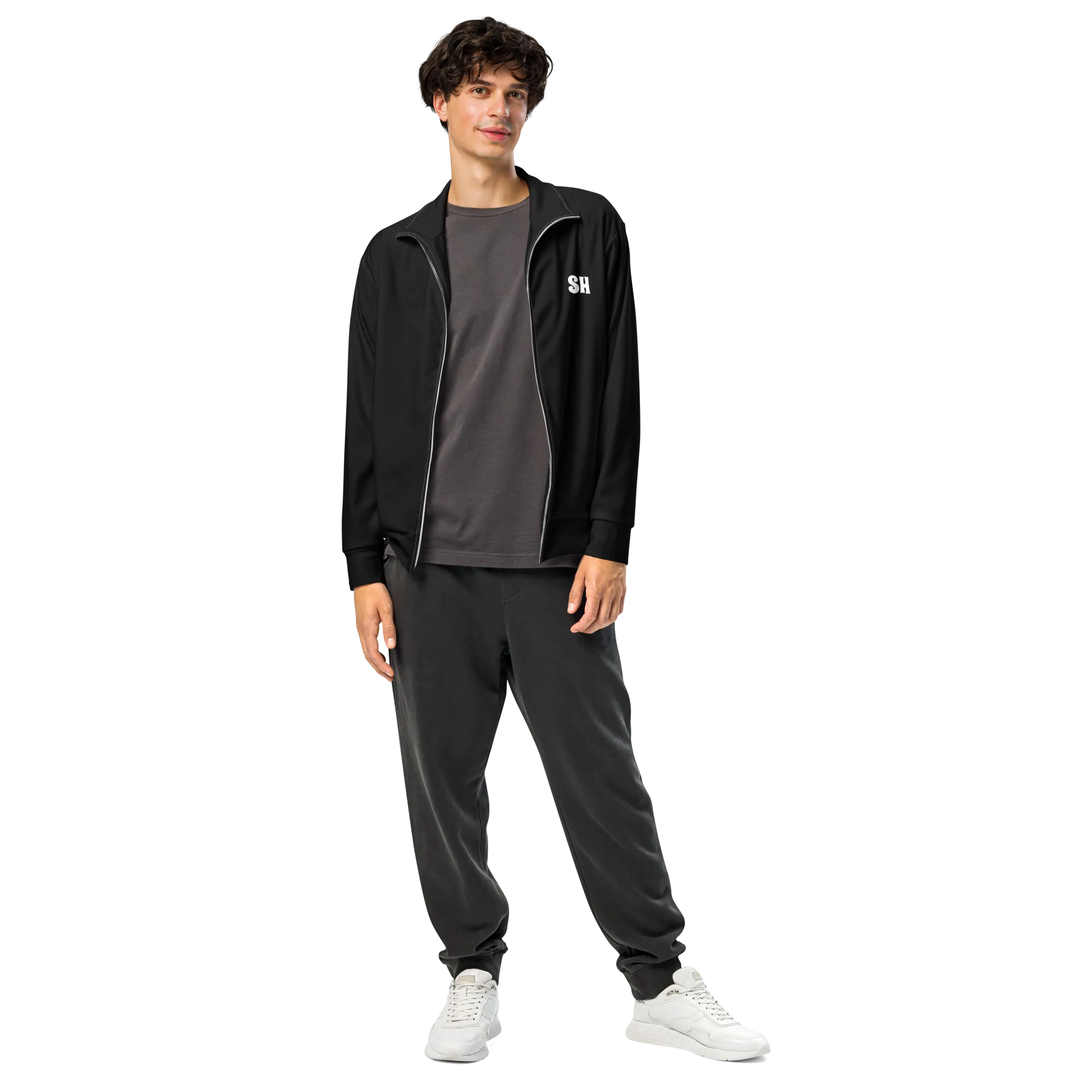 Mens track jacket - Harbor Black