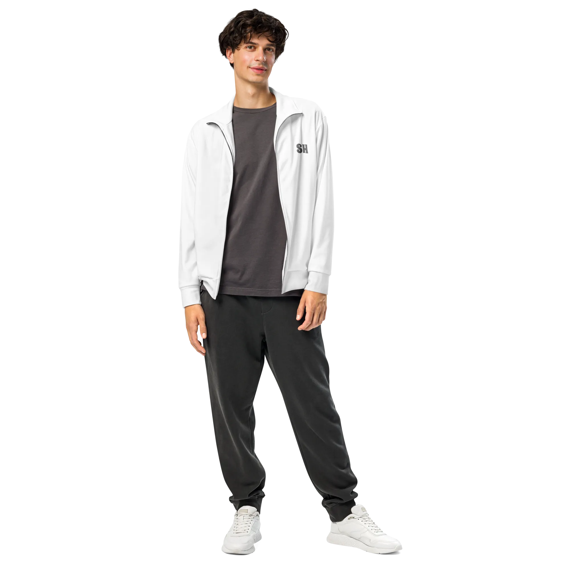 Mens track jacket - Seashell White