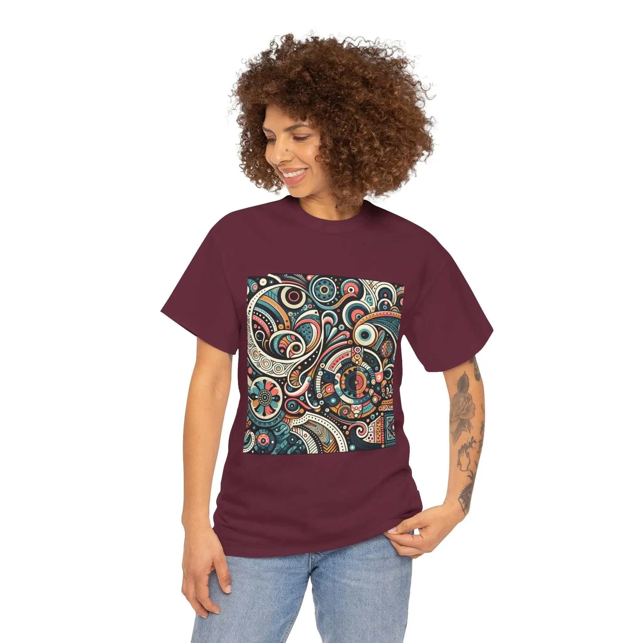 Mosaic Cotton Womenswear T-shirt
