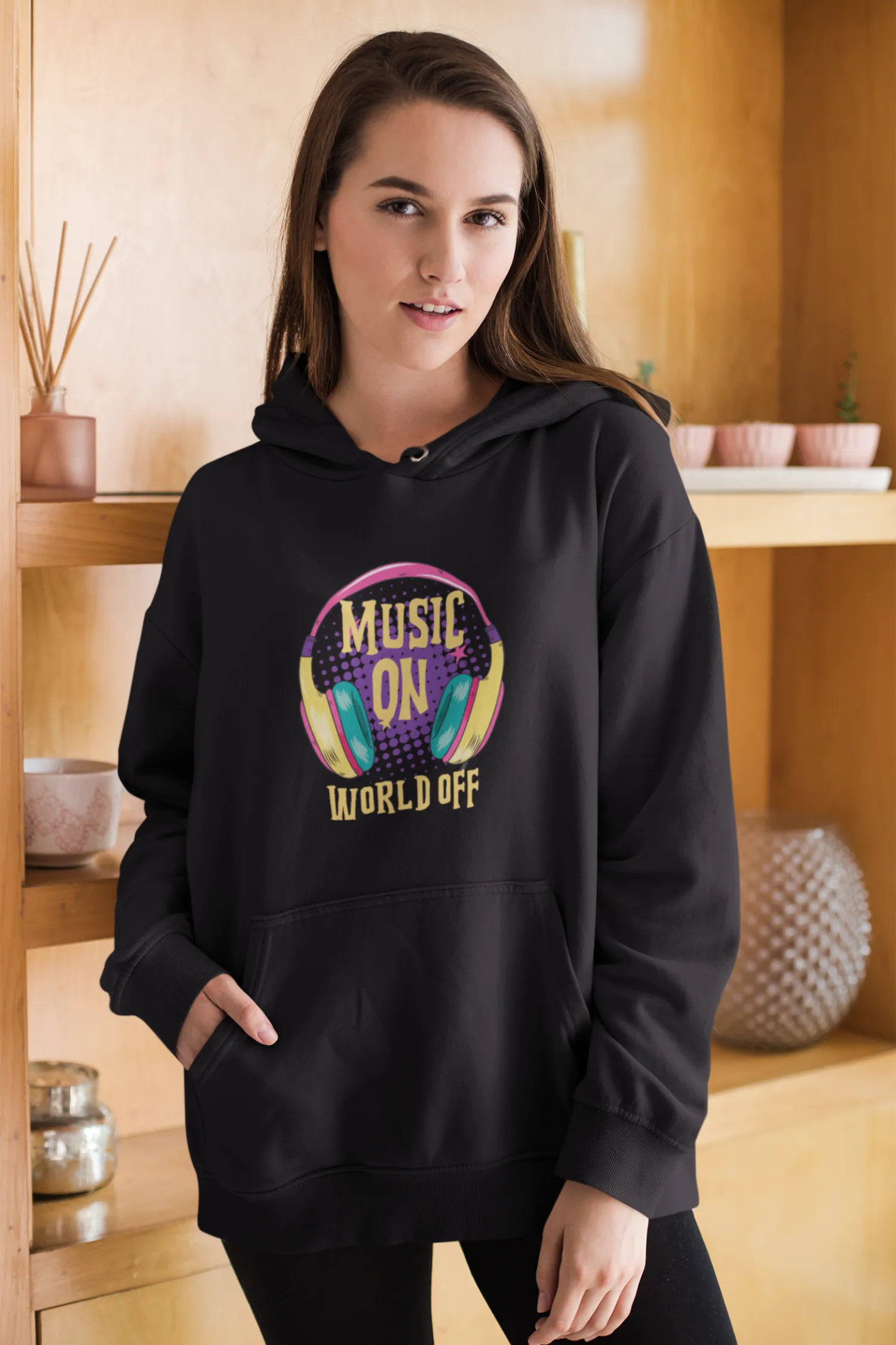 Music On World Off Women's Hoodie
