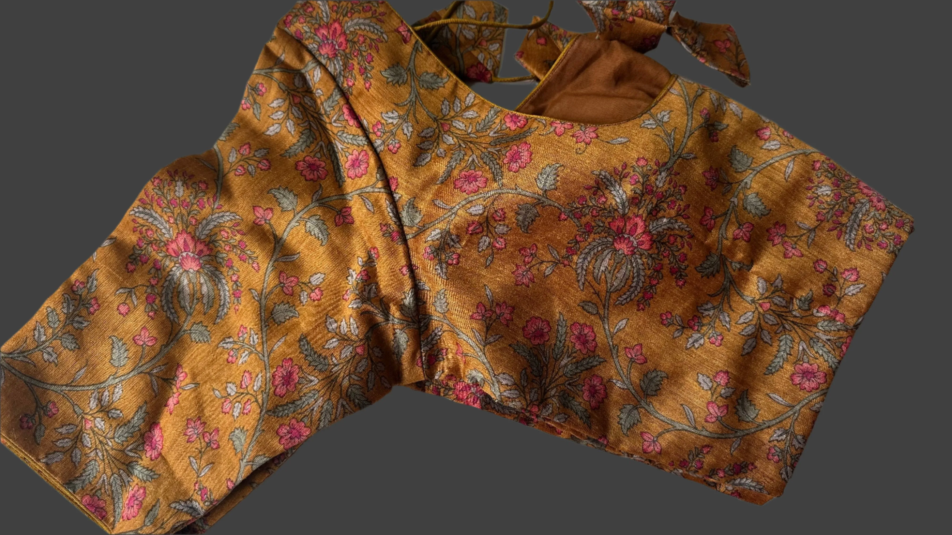 Mustard floral printed blouse online usa stitched sale latest floral