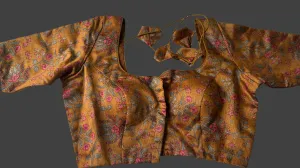 Mustard floral printed blouse online usa stitched sale latest floral