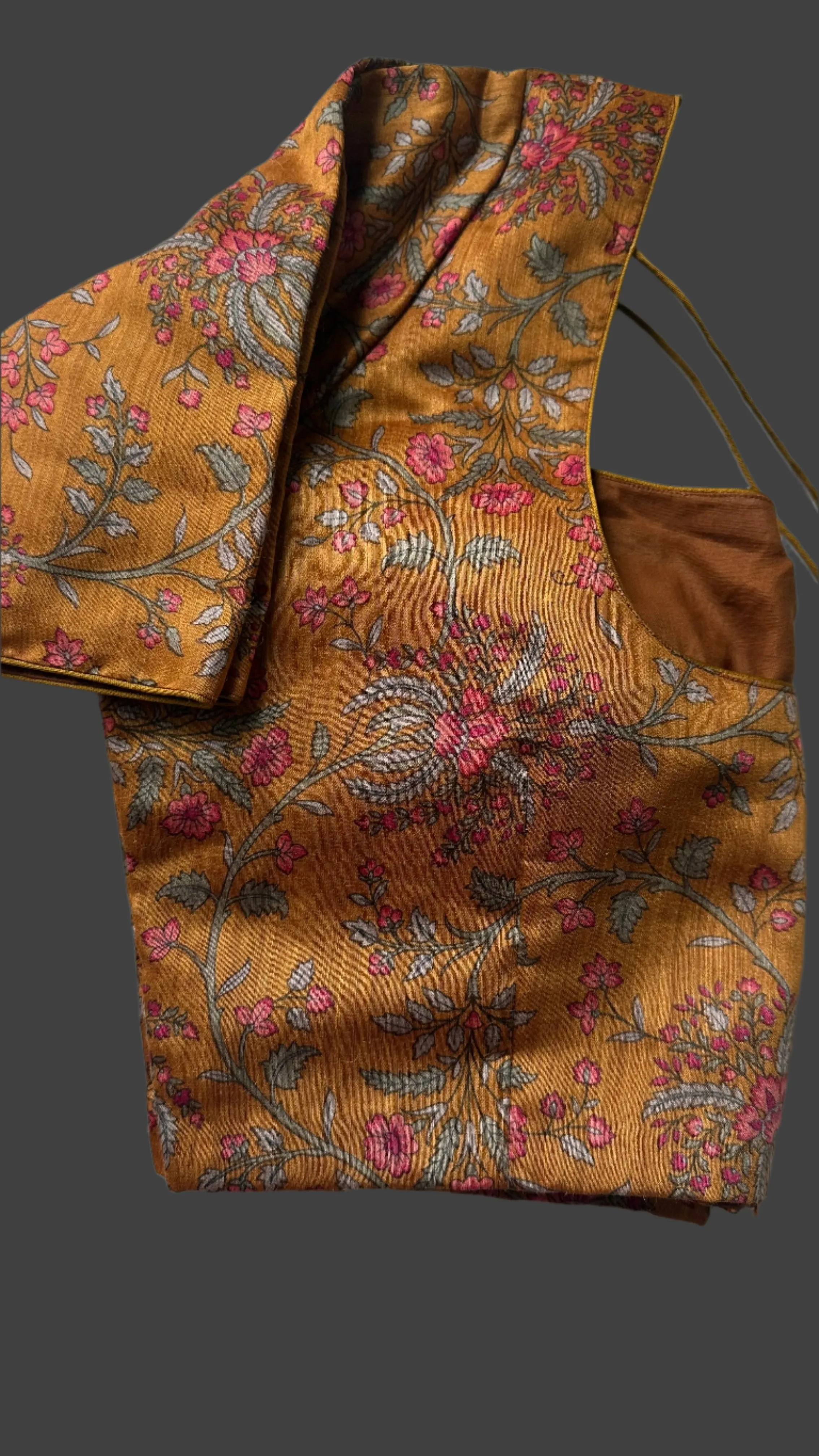 Mustard floral printed blouse online usa stitched sale latest floral