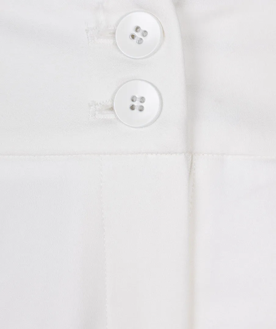 Off White Chino Trousers With Stretch
