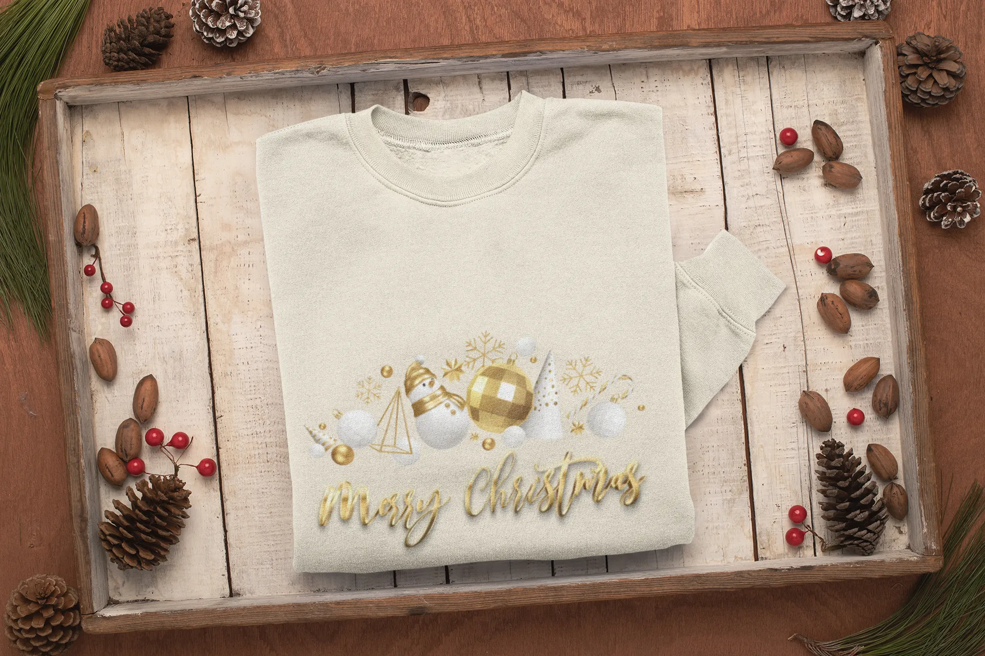 Ornamental Merry Christmas Sweatshirt, Womens Christmas Sweatshirt, Christmas Sweatshirts for Women, Christmas Women,Merry Christmas Sweatshirt