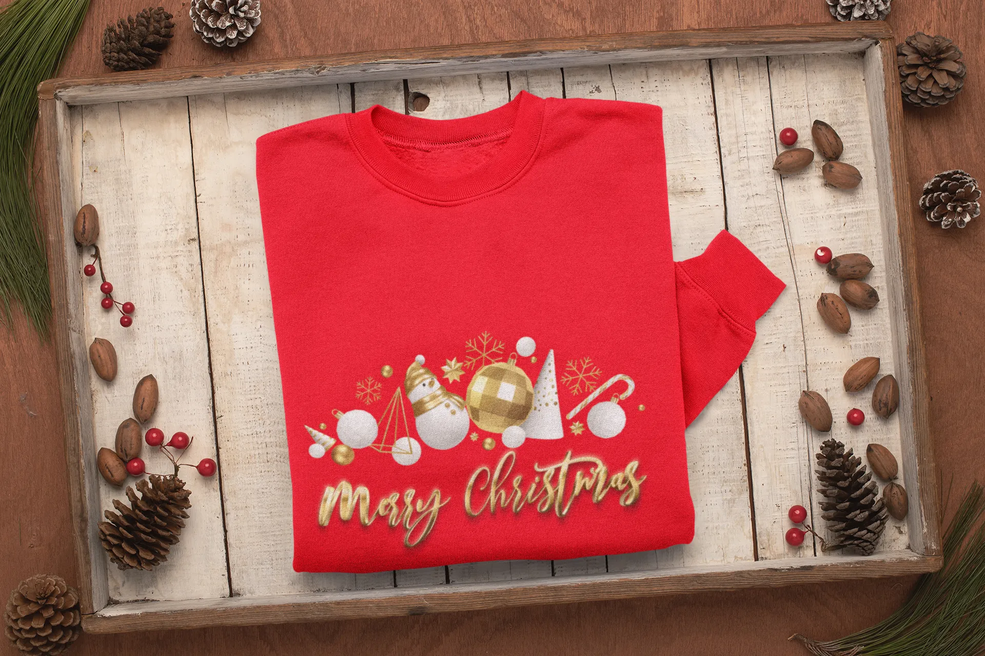 Ornamental Merry Christmas Sweatshirt, Womens Christmas Sweatshirt, Christmas Sweatshirts for Women, Christmas Women,Merry Christmas Sweatshirt
