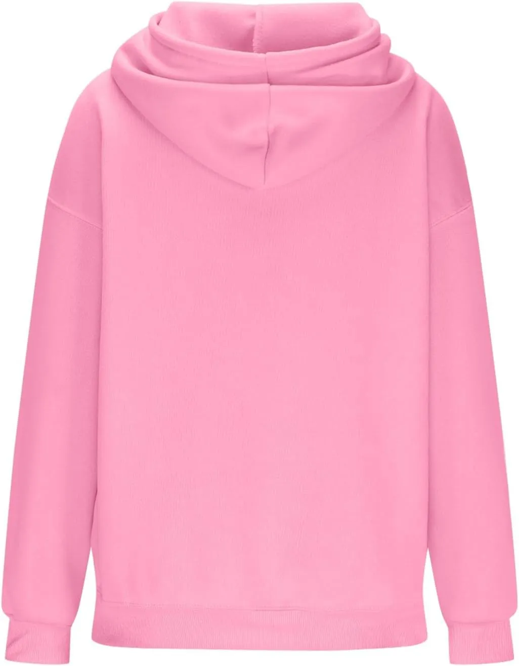 Oversized Drop Shoulder Hooded Sweatshirt for Women Long Sleeve Solid Drawstring Sweatshirt Streetwear Pullover Top