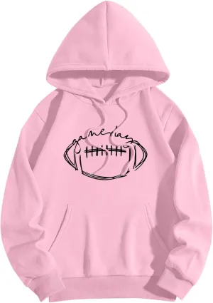 Oversized Hoodies For Women Pullover Casual Long Sleeve Drawstring Pullover With Pocket Cute Print Hoodie