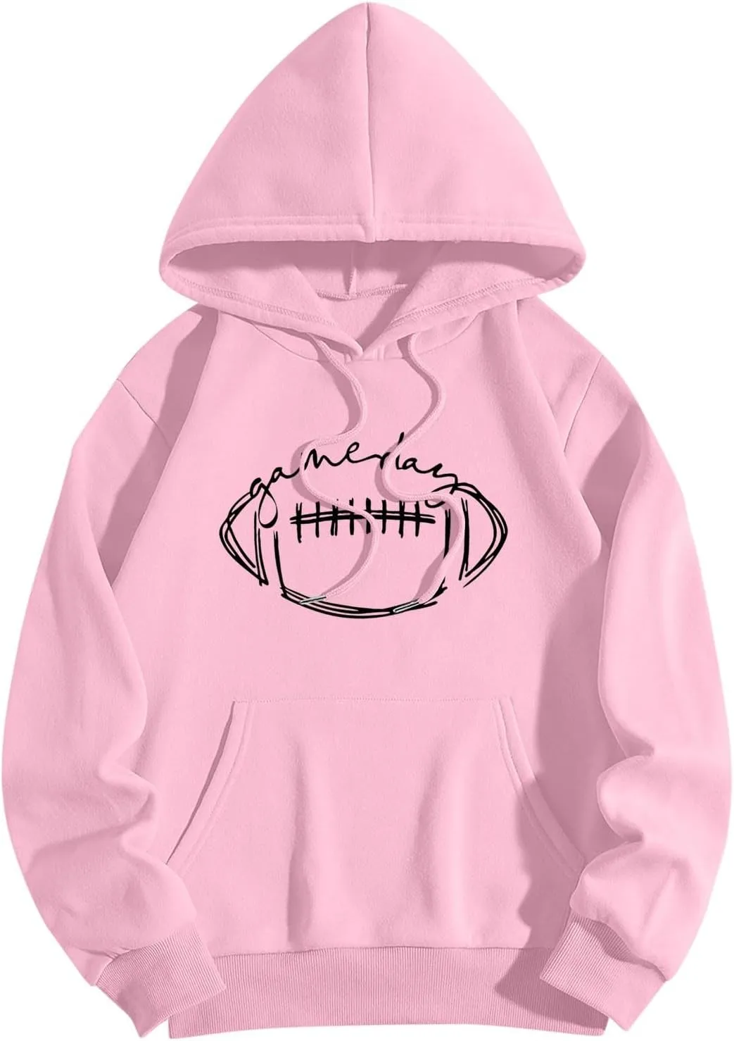 Oversized Hoodies For Women Pullover Casual Long Sleeve Drawstring Pullover With Pocket Cute Print Hoodie