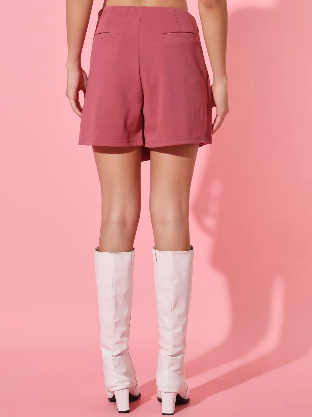Pink Cross Over Mini Skorts