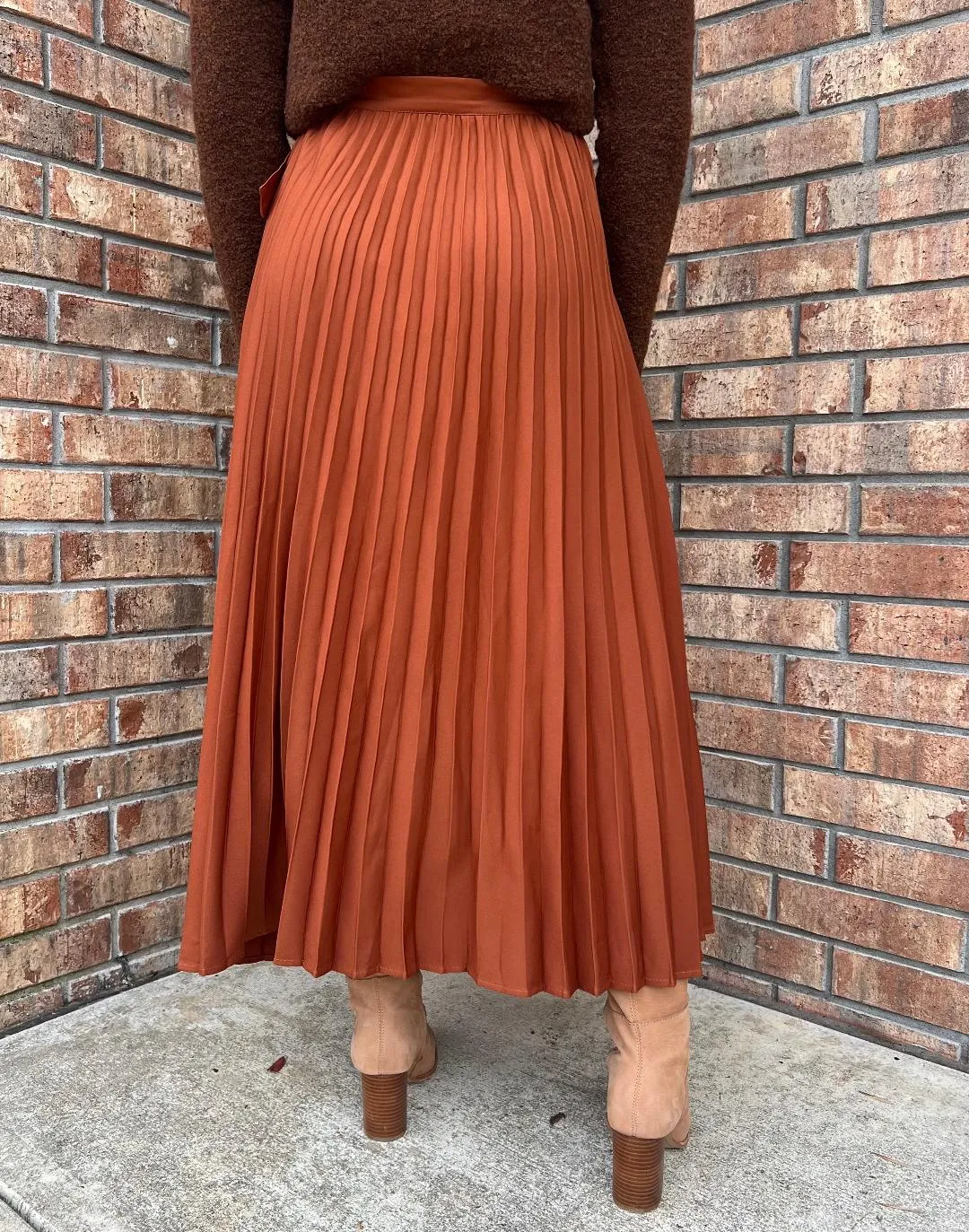 Pleated Maxi Skirt