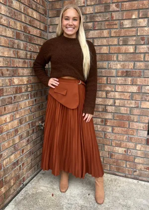 Pleated Maxi Skirt