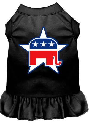 Republican Screen Print Dress Black Xs