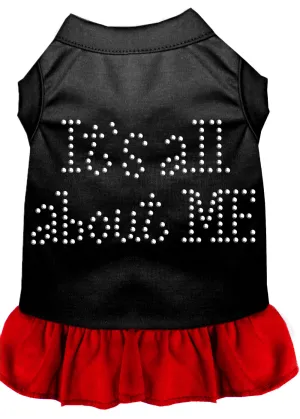 Rhinestone All About Me Dress Black With Red Xxl