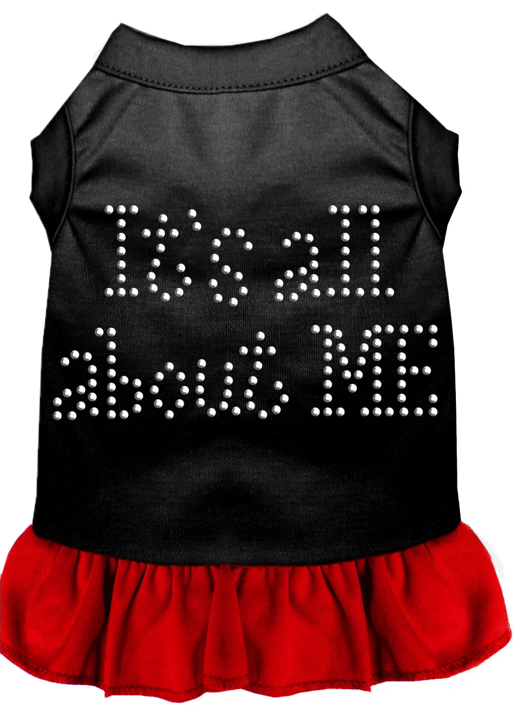 Rhinestone All About Me Dress Black With Red Xxl