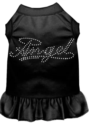 Rhinestone Angel Dress Black Xxl
