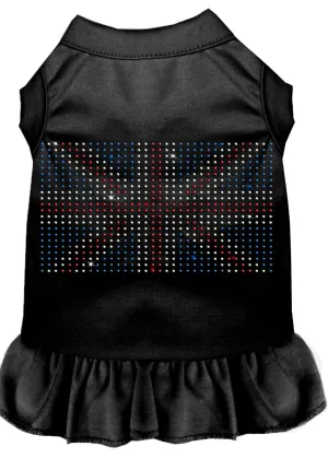 Rhinestone British Flag Dress Black Xxxl