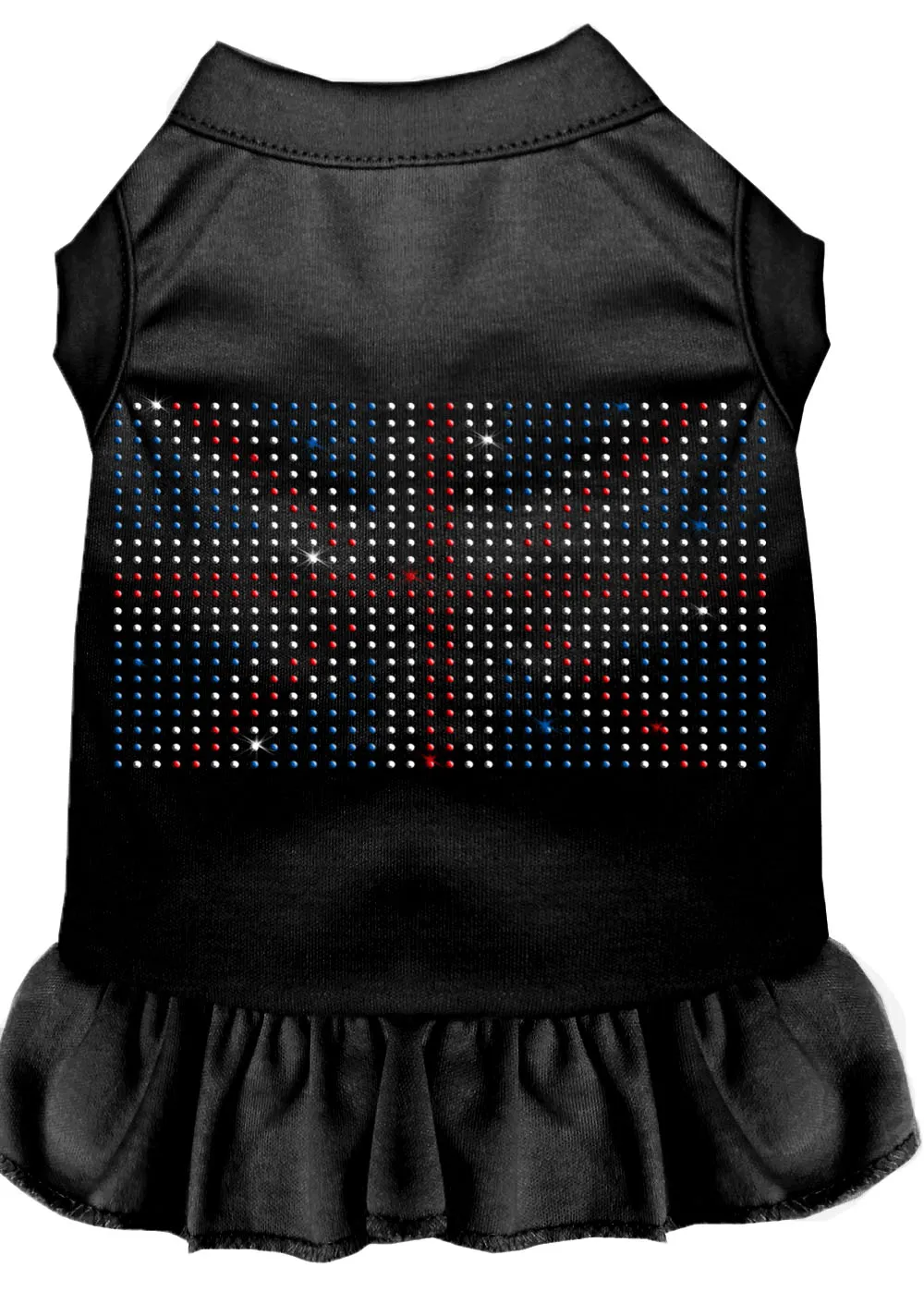 Rhinestone British Flag Dress Black Xxxl