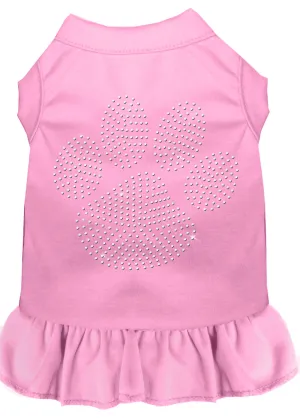 Rhinestone Clear Paw Dress Light Pink Xxxl