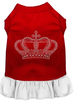 Rhinestone Crown Dress Red With White Xxxl