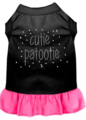 Rhinestone Cutie Patootie Dress Black With Bright Pink Xxxl