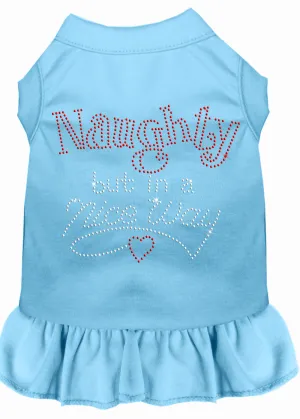 Rhinestone Naughty But In A Nice Way Dress Baby Blue Lg