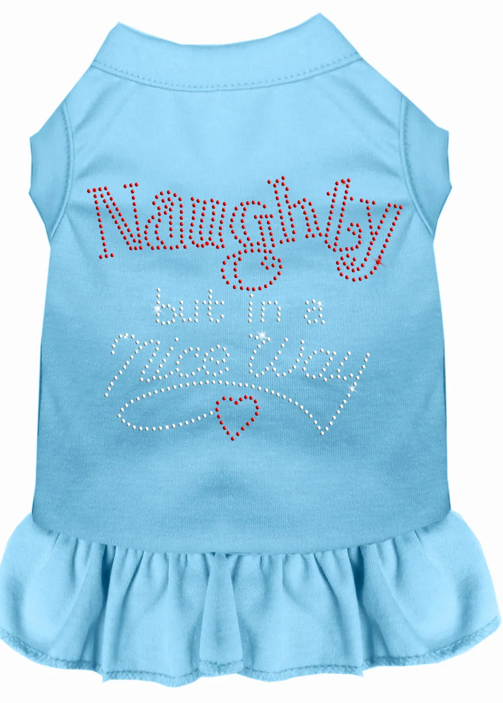 Rhinestone Naughty But In A Nice Way Dress Baby Blue Lg
