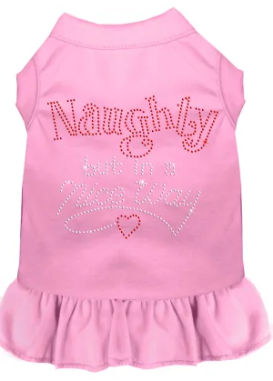 Rhinestone Naughty But In A Nice Way Dress Light Pink 4x
