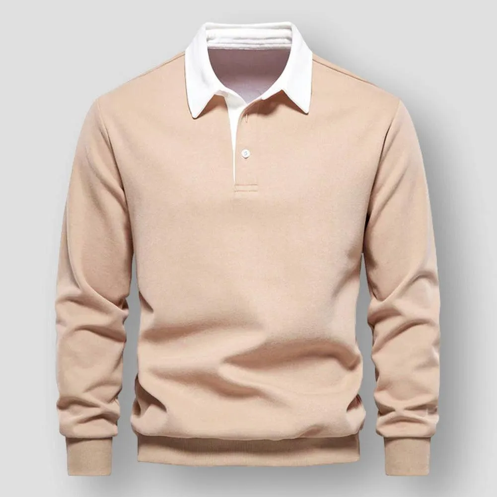 Saint Martin Gilbert Cozy Blend Polo Neck Sweatshirt