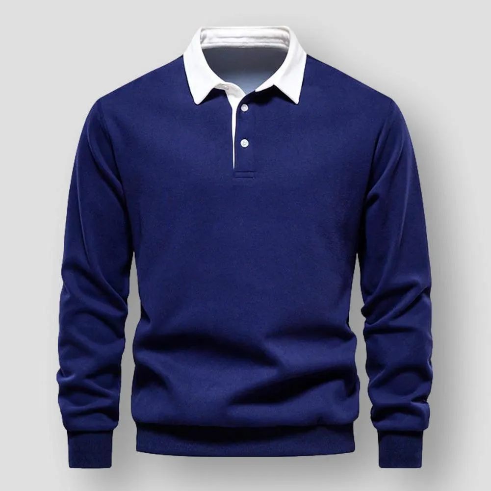 Saint Martin Gilbert Cozy Blend Polo Neck Sweatshirt