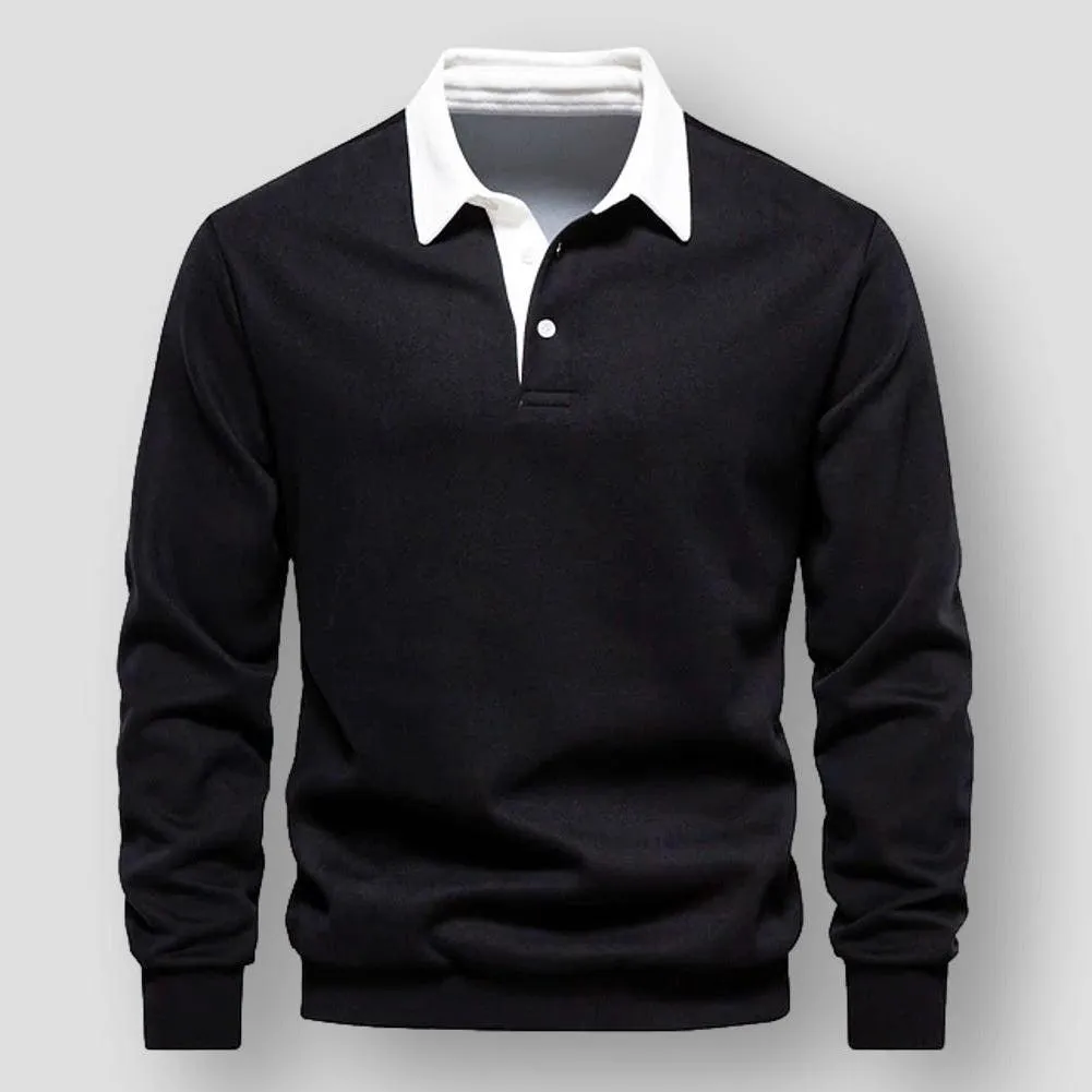 Saint Martin Gilbert Cozy Blend Polo Neck Sweatshirt