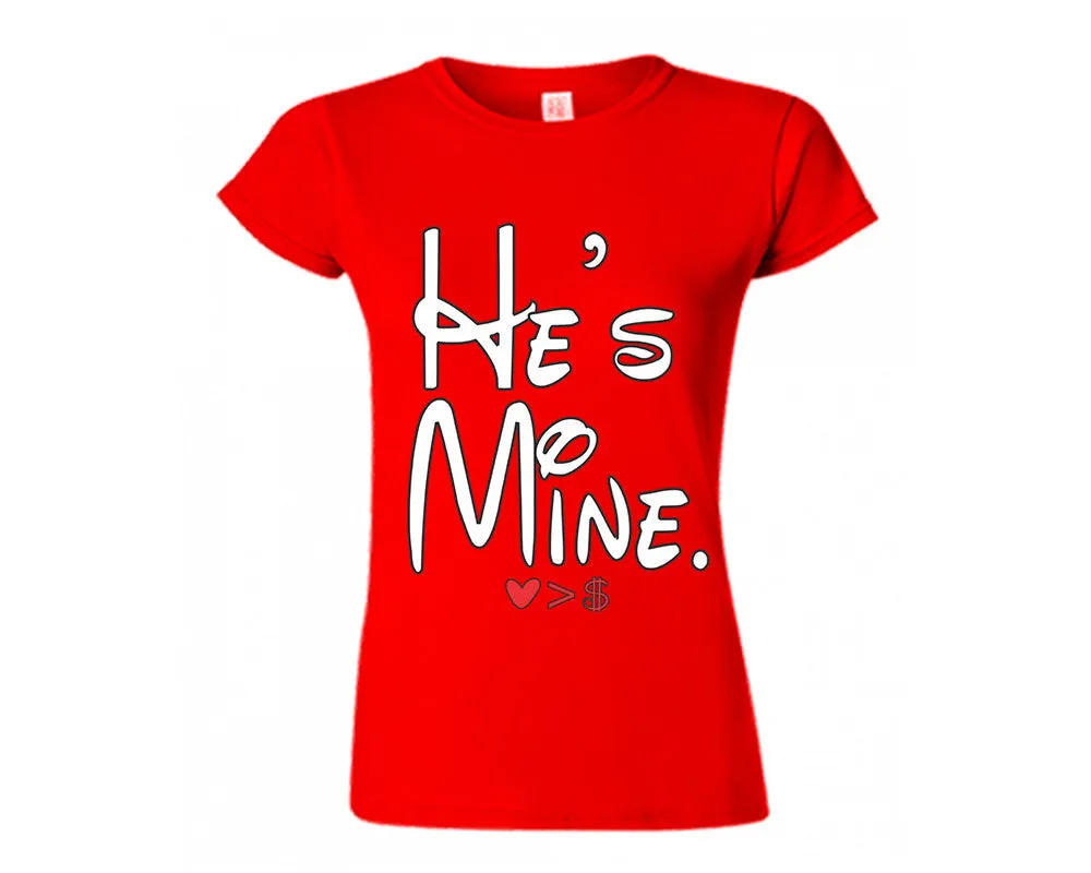 She's Mine and He's Mine Couple Shirts and Kissing Mickey Jogger Pants, Top & Bottom Sets